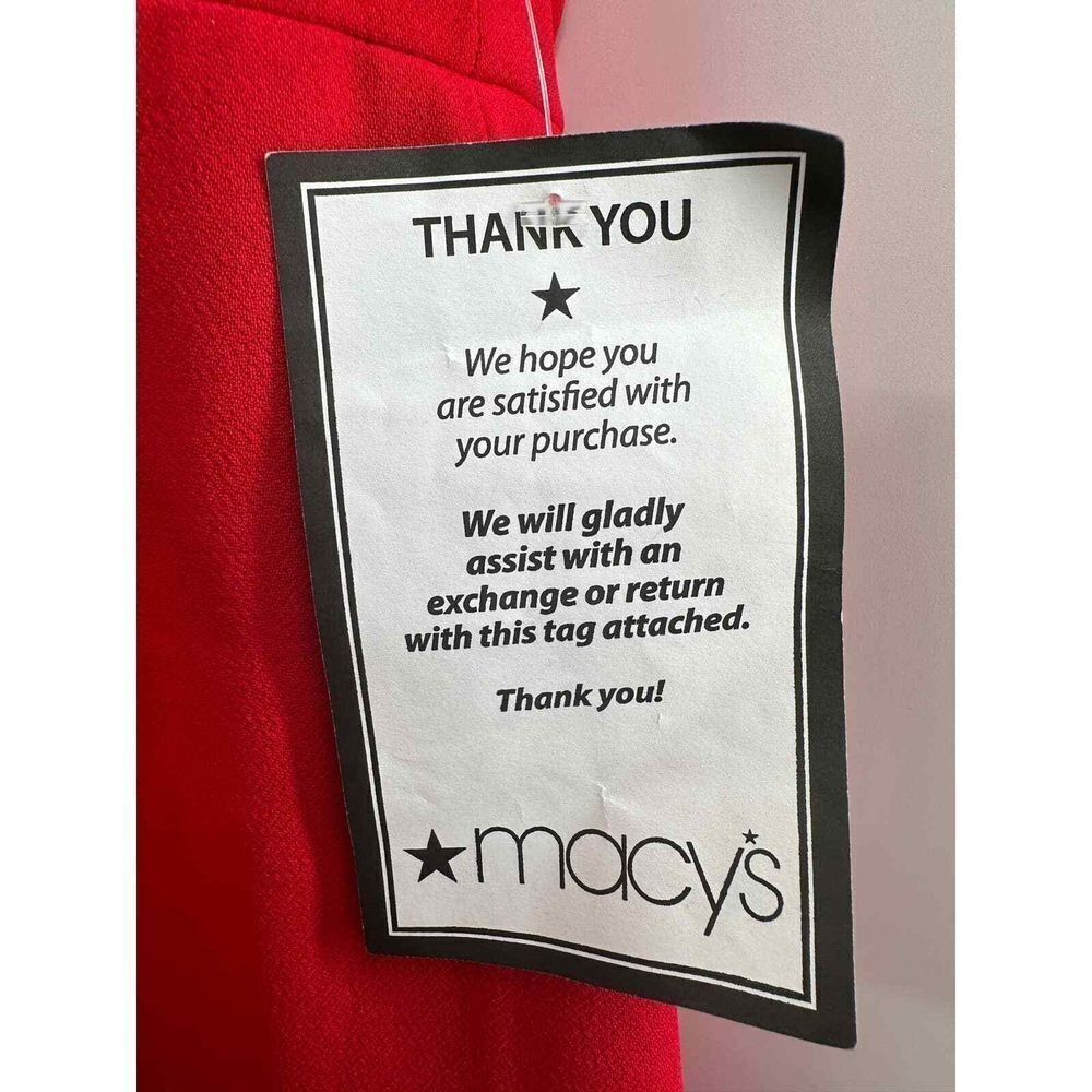 Xscape Red Asymmetrical Ruffle Cocktail Dress Party Glam Date Night Size 10 NWT‎ - Picture 9 of 15